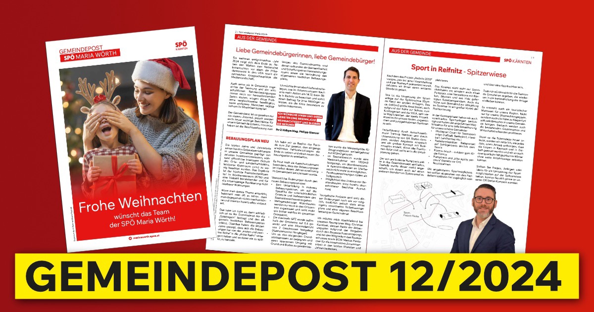 Gemeindepost Dezember 2024 Maria W&ouml;rth